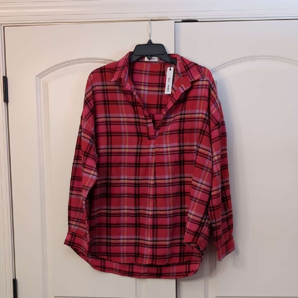 Day And Moon Plaid Tunic